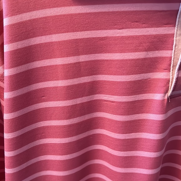 Greg Norman golf polo. Salmon striped color. Like new! - Picture 3 of 4